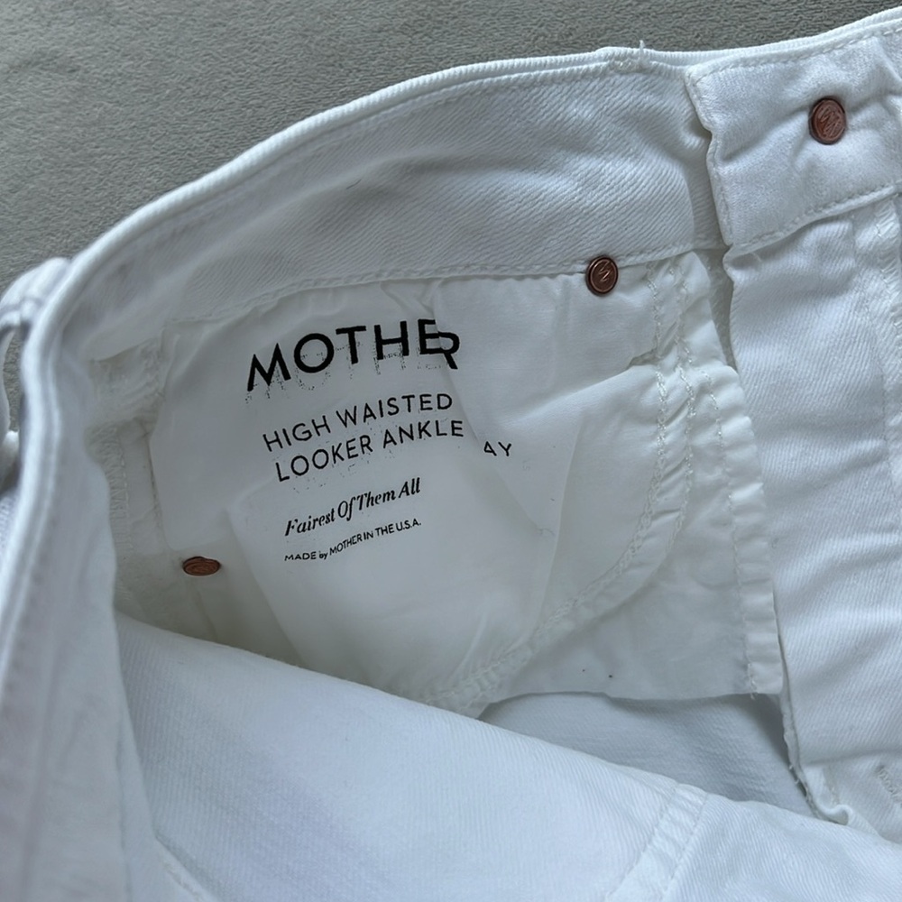 New MOTHER High Waisted Looker Ankle Fray in Fairest of Them All Size 27 - Picture 10 of 13
